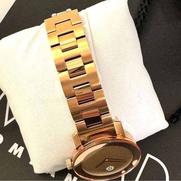 MOVADO BOLD Rose Gold-Tone Stainless Steel Ladies Watch - Picture 12 of 14